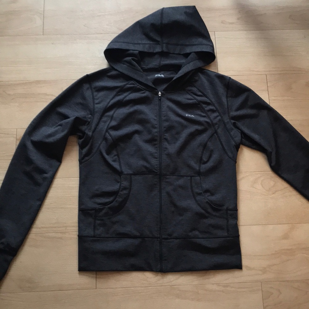 Fila hooded zip up sweatshirt
